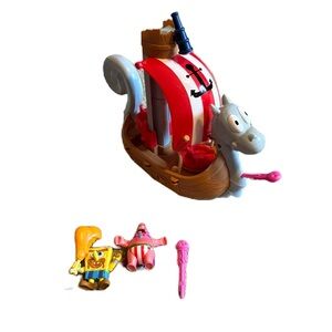 2016 Imaginext SpongeBob SquarePants Viking Ship Set Pirate Patrick Figure